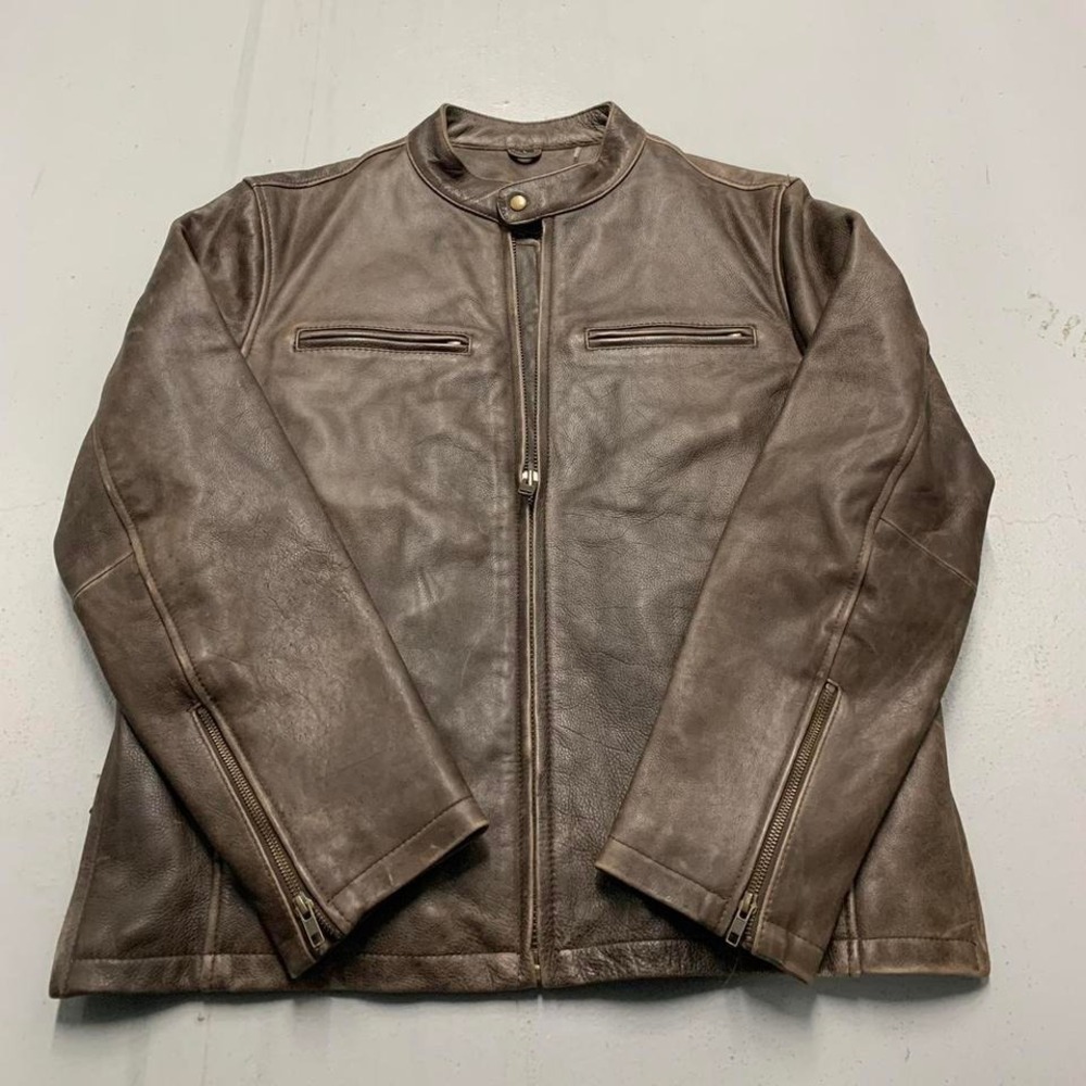 Whet Blu Vintage New York Leather Moto Jacket - Size L